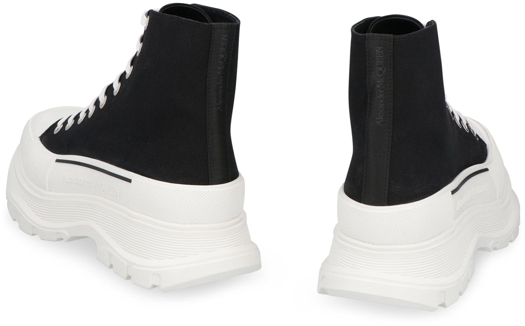 TREAD SLICK LACE-UP ANKLE BOOTS