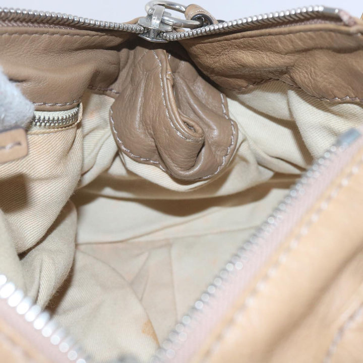 Chloe Paddington Hand Bag Leather Beige 60548