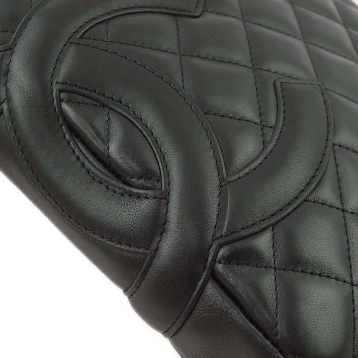 Top Quality Chanel Black Calfskin Cambon Ligne Shoulder Bag