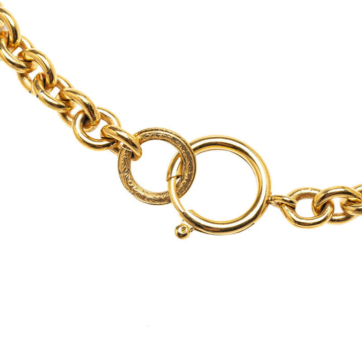 Top Quality Chanel Vintage Coco Big Round Necklace G   Chanel