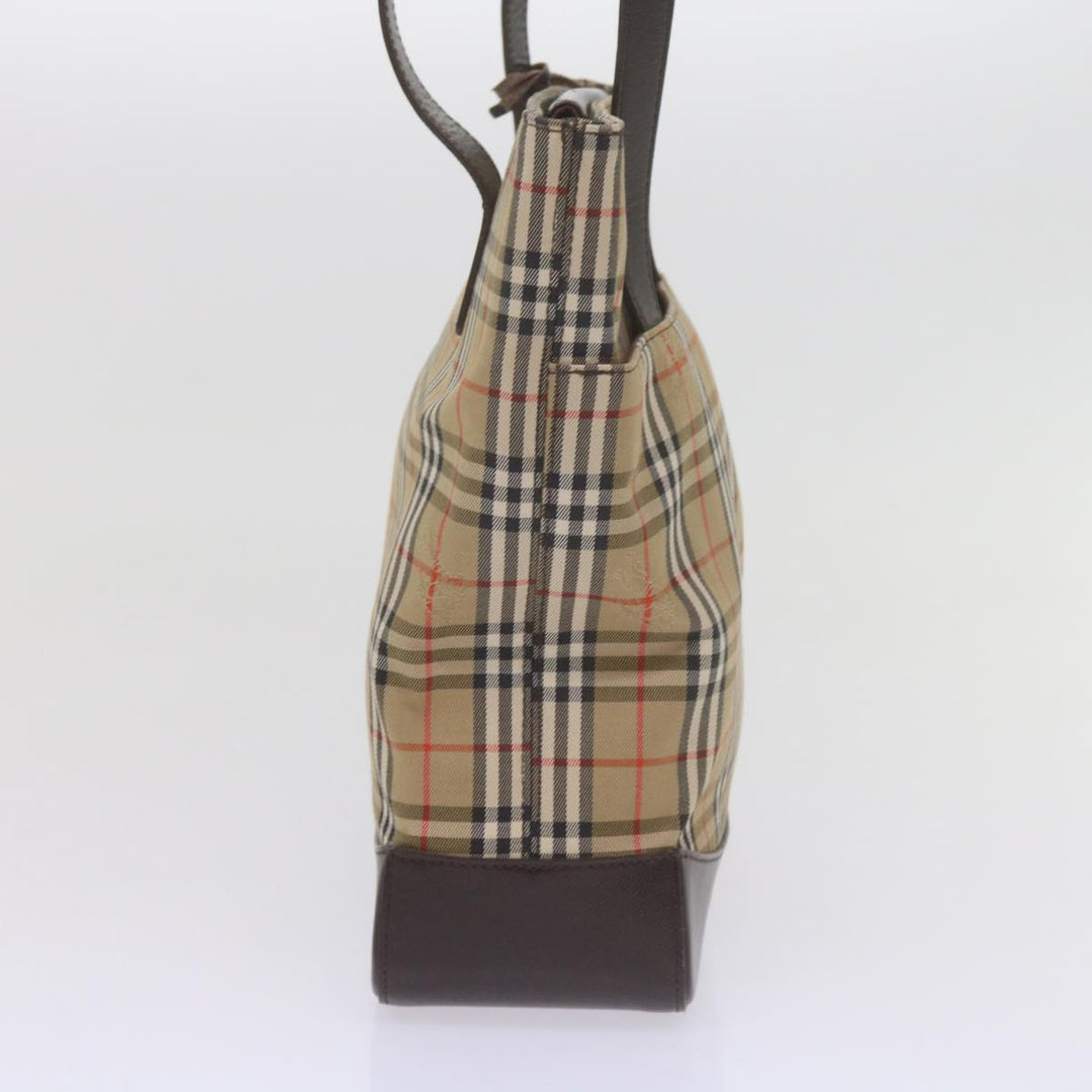 BURBERRYSs Nova Check Shoulder Bag Canvas Beige Auth 60870