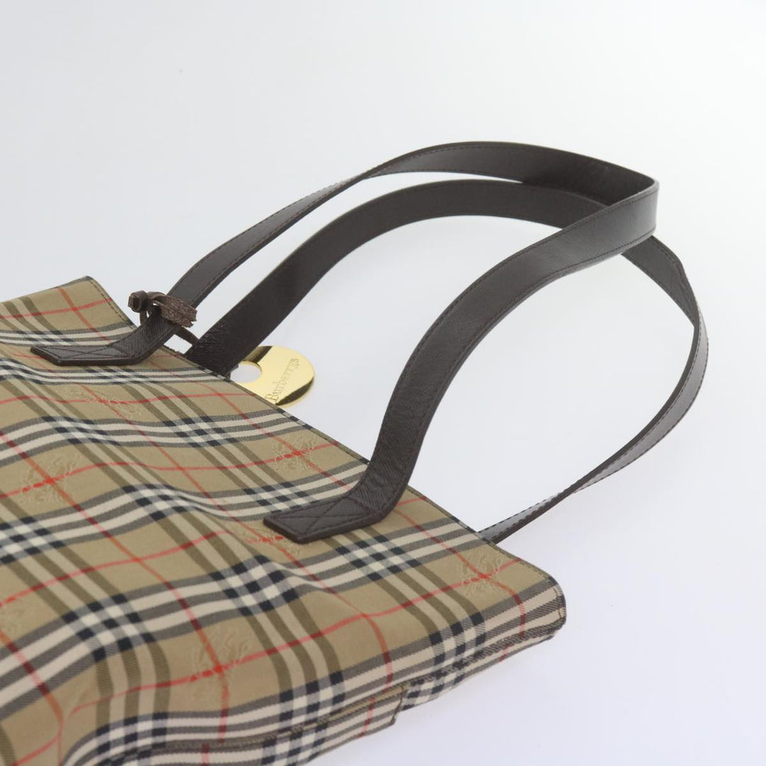 BURBERRYSs Nova Check Shoulder Bag Canvas Beige Auth 60870