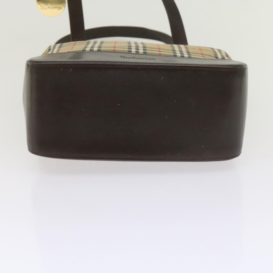 BURBERRYSs Nova Check Shoulder Bag Canvas Beige Auth 60870