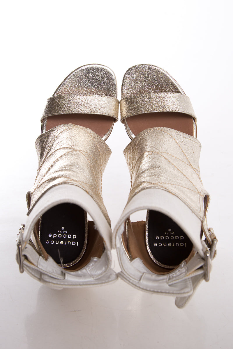 Laurence Dacade Metallic Multi Buckle Heels SZ 39