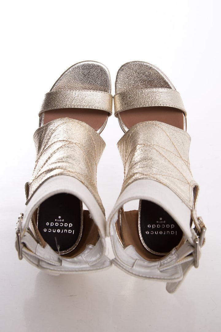 Laurence Dacade Metallic Multi Buckle Heels SZ 39