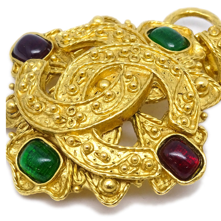 Top Quality Chanel Plate Brooch Pin Gold 1133