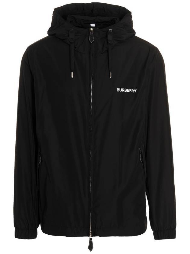 Burberry Men's Horseferry Logo Hooded Jacket Black