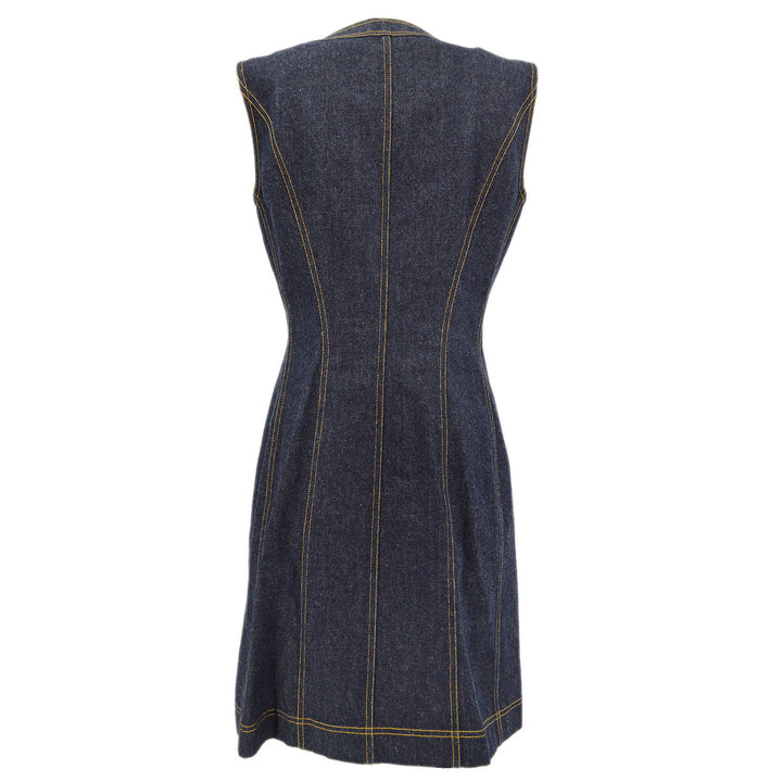 Top Quality Chanel Sleeveless Denim Dress Indigo E97 #42