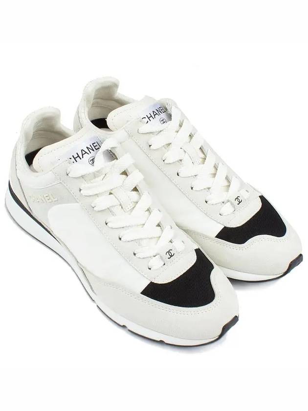 Logo Low Top Sneakers White Chanel