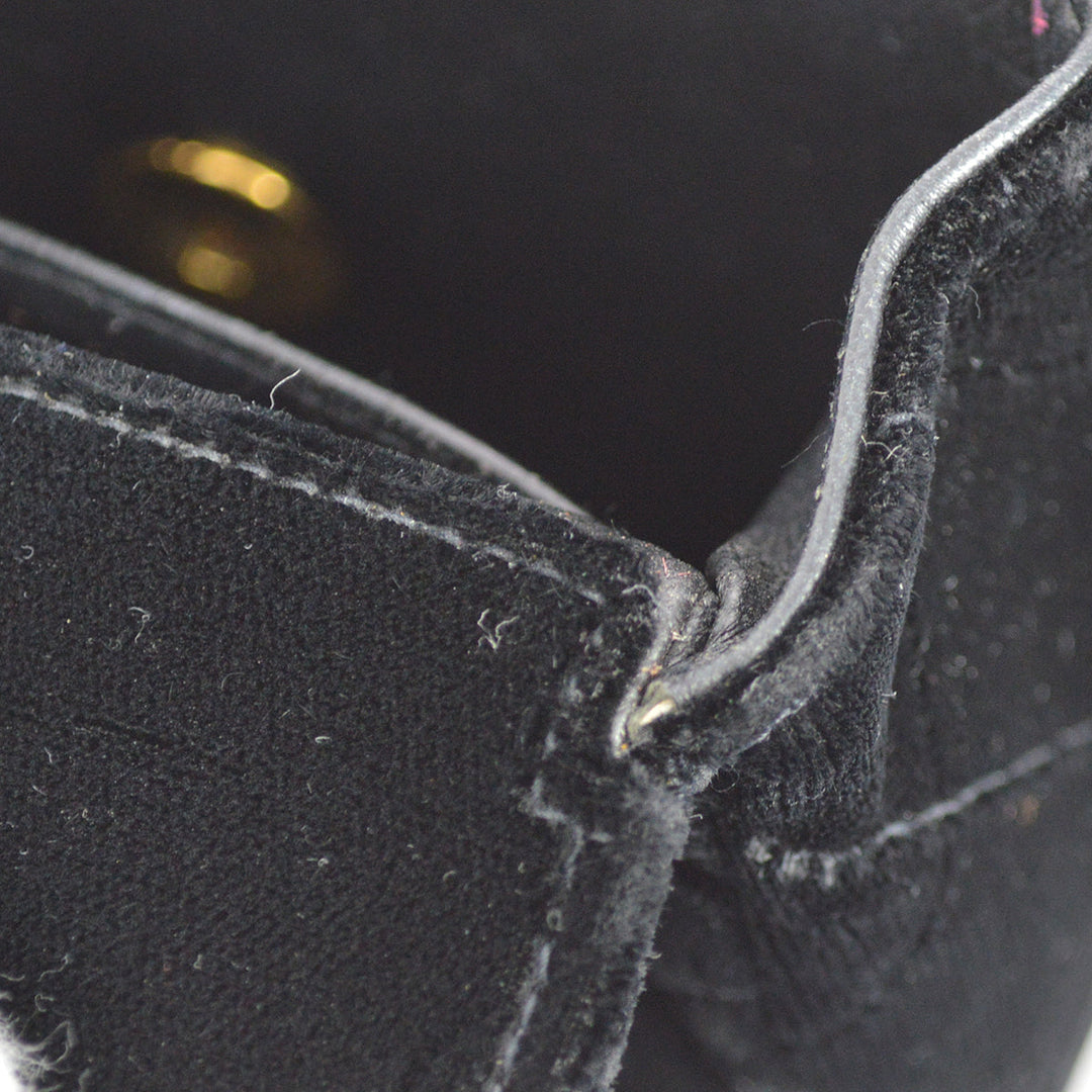 Top Quality Chanel 1994-1996 Black Velvet Classic Flap Micro Handbag