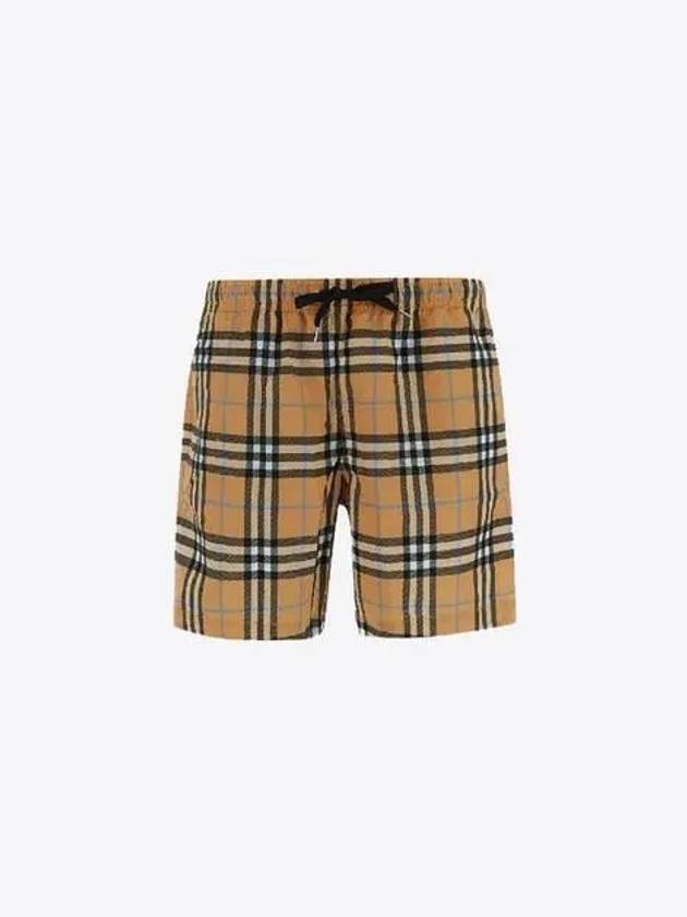 Burberry Check Drawstring Swim Shorts Orange
