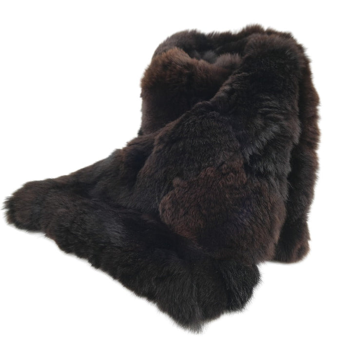 Top Quality Chanel Rabbit Fur Silk Stole Scarf