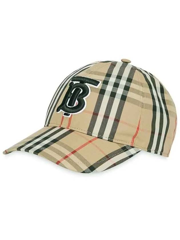 Burberry Vintage Check Motif Ball Cap Beige