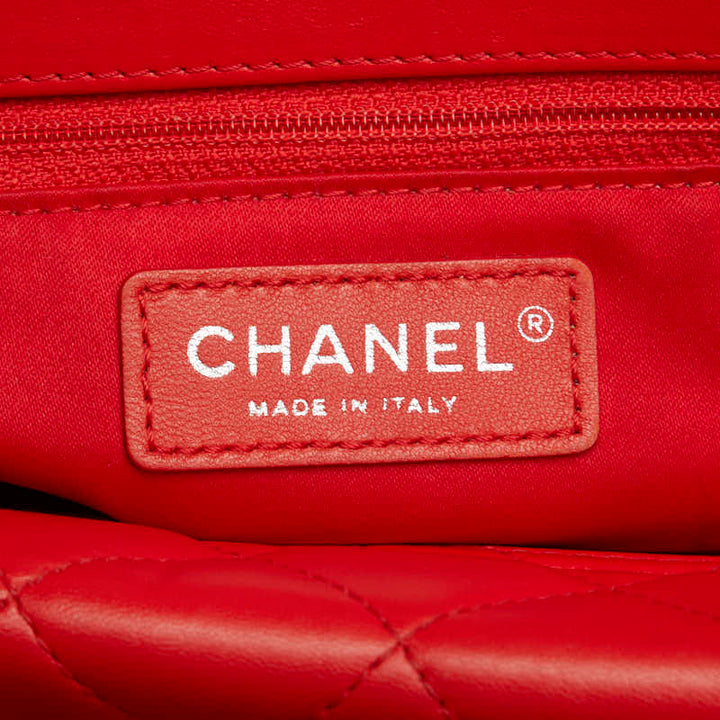 Top Quality Chanel Coco Chain Matrasse Chain Shoulder Bag Tote Red Silver Leather  Chanel