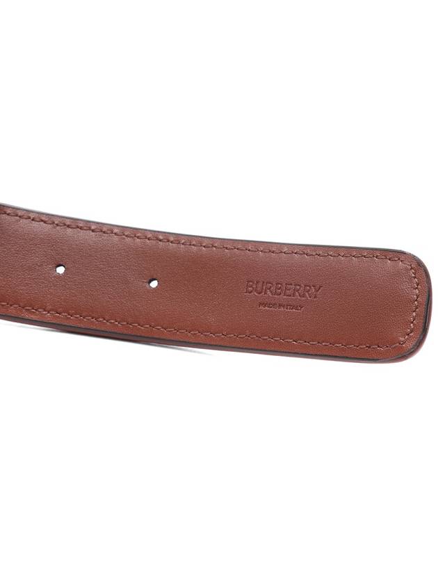 Burberry WoMen's TB Monogram Logo Leather Belt Beige