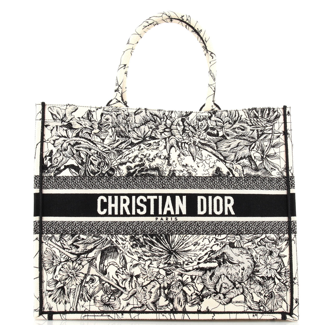 Top quality Dior Book Tote Embroidered Canvas Large