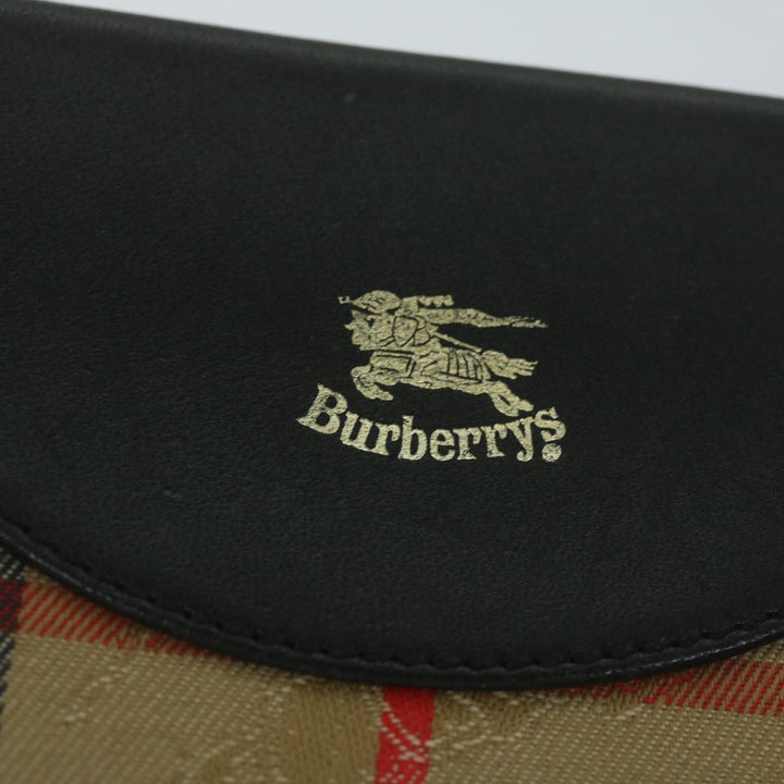 BURBERRYSs Nova Check Shoulder Bag Nylon Beige Auth 61529