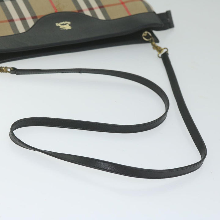 BURBERRYSs Nova Check Shoulder Bag Nylon Beige Auth 61529