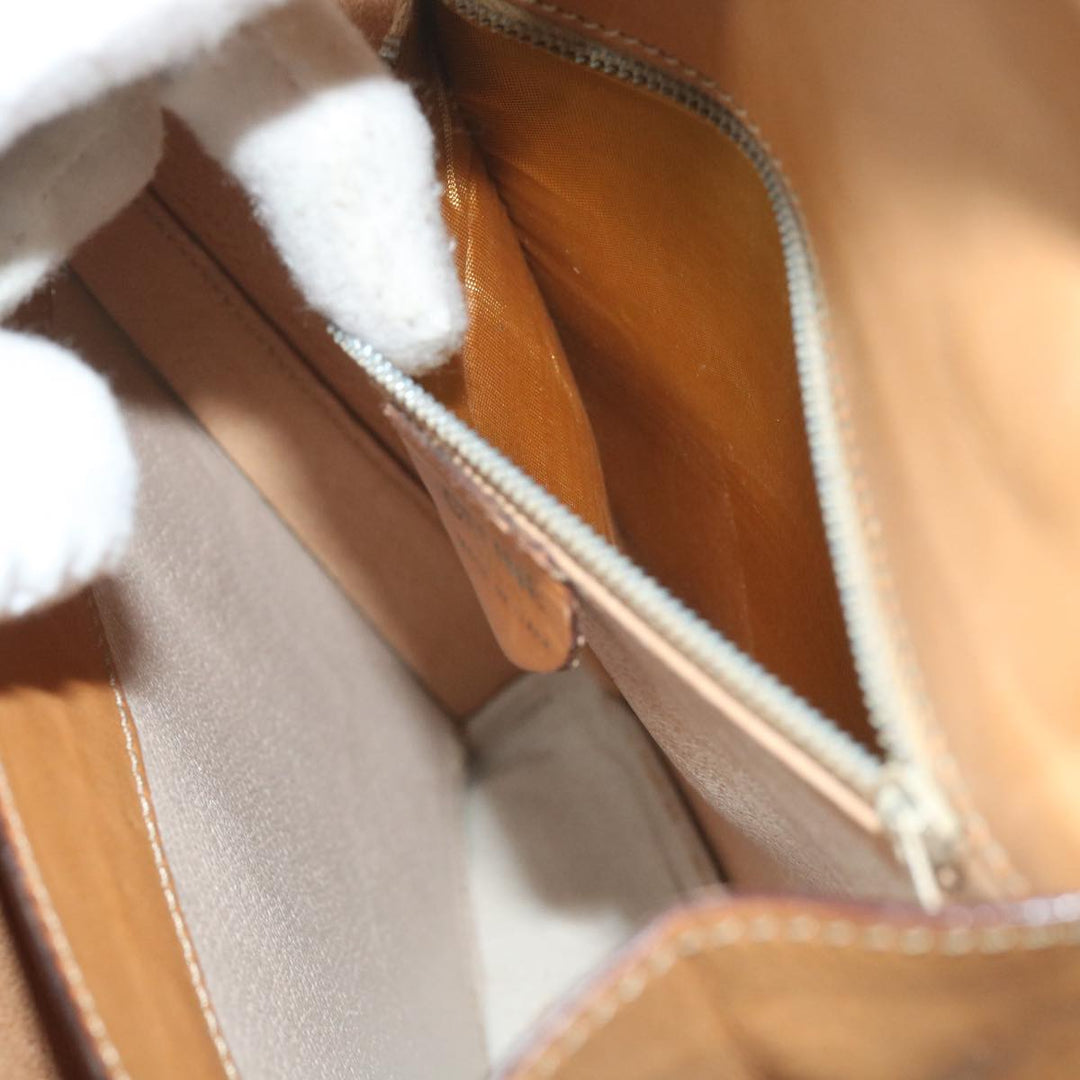 Celine Macadam Canvas Shoulder Bag PVC Leather Brown  61554