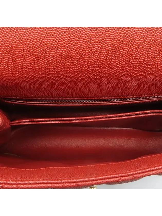 A92990 Red Caviar Coco Handle Small Gold Plated Flap Lizard Burgundy Cross Strap 2WAY Chanel