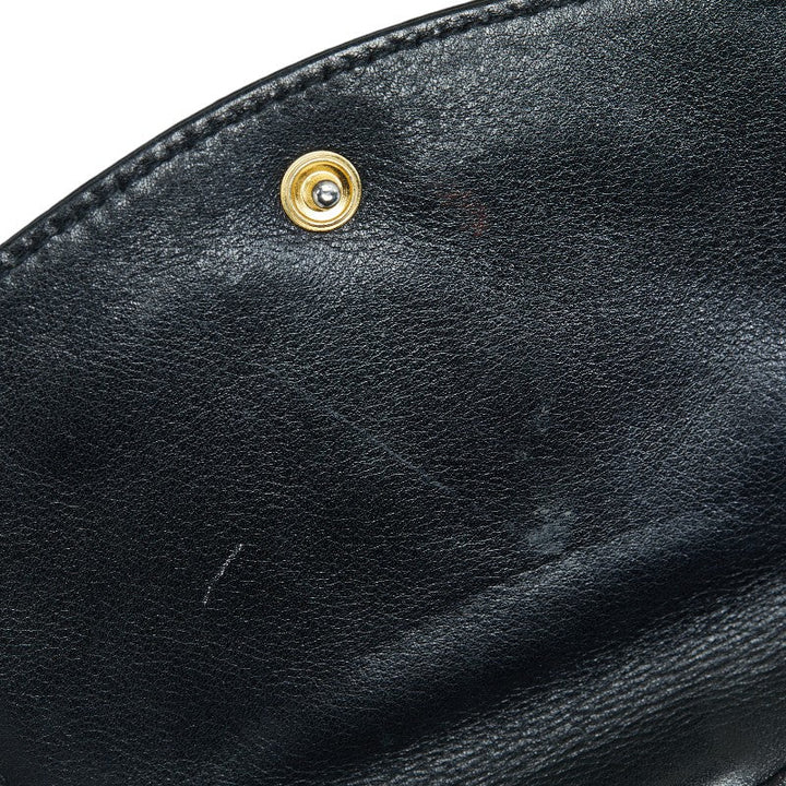 Top Quality Chanel Coco Double Fed Wallet Compact Wallet Black Leather  Chanel