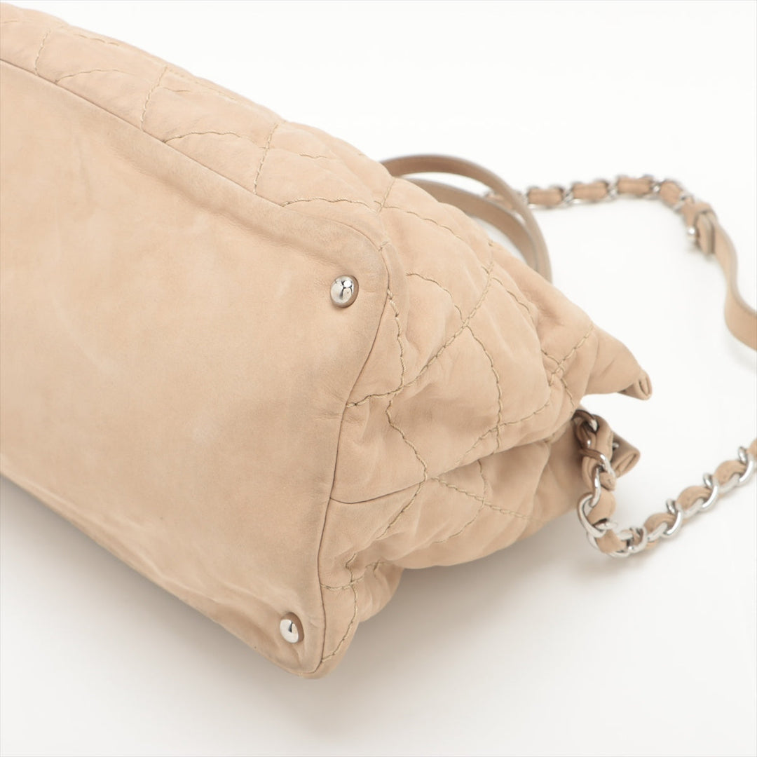 Top Quality Chanel Wild Stick Leather Chain Shoulder Bag Coco Beige Silver Gold
