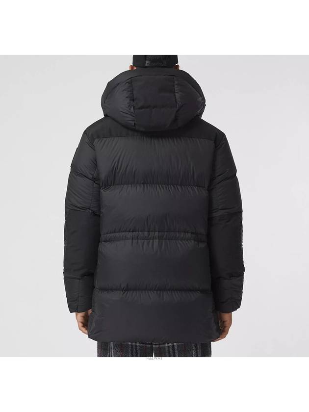 Burberry Logo Applique Nylon Puffer Coat Black