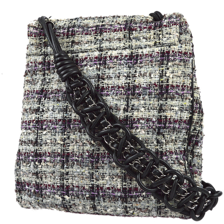 Top Quality Chanel 2006-2008 Tweed Camellia Messenger Bag