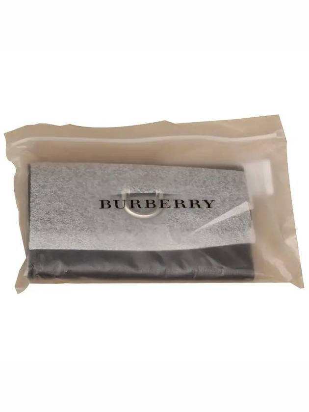 Burberry WoMen's D Ring Leather Long Wallet Black
