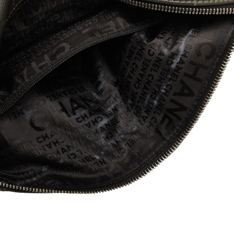Top Quality Chanel Chocolate Bar Mini Boston Bag Handbag Gray Leather Lady Chanel