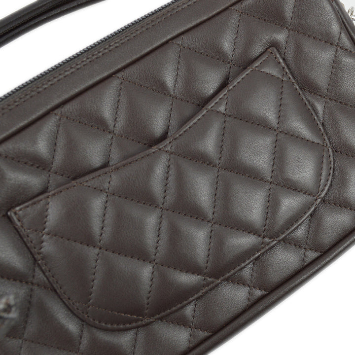 Top Quality Chanel 2004-2005 Brown Beige Calfskin Cambon Ligne Handbag