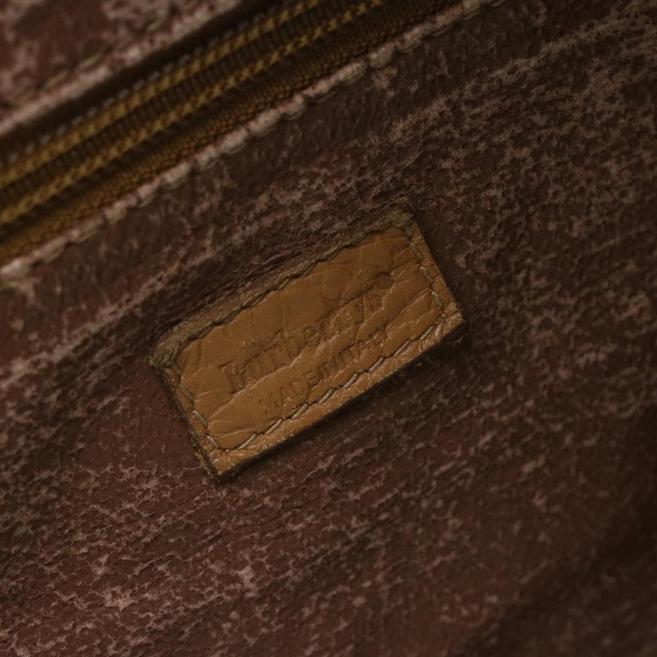 BURBERRYSs Nova Check Boston Bag Nylon Canvas Beige Auth 62118