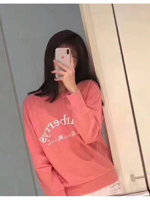 Burberry Embroidered Logo sweatshirt pink