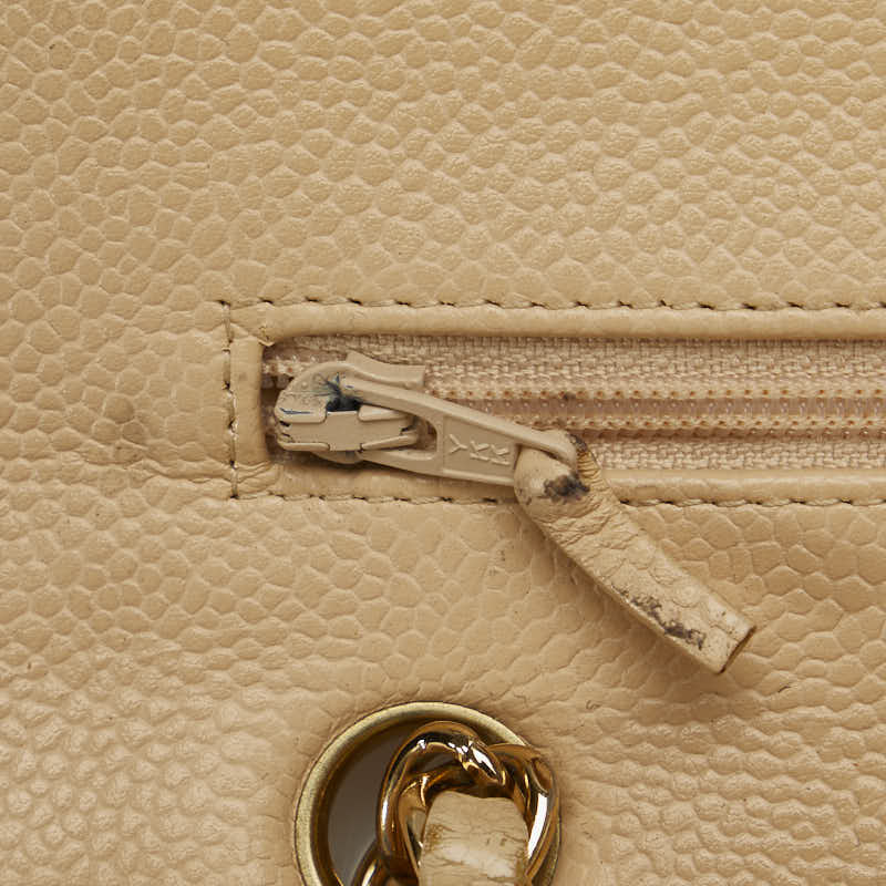 Top Quality Chanel Matrases 25 Double Flat Chain houlder Bag Beige Caviar S  Chanel