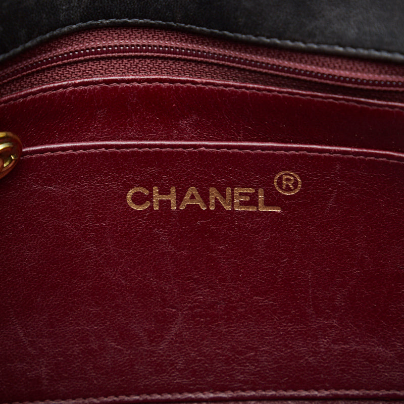 Top Quality Chanel Matrases Diana Chain Chain houlder Bag Black Gold   Chanel