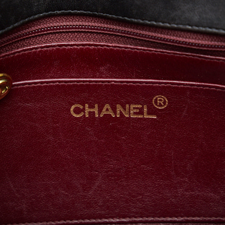 Top Quality Chanel Matrases Diana Chain Chain houlder Bag Black Gold   Chanel