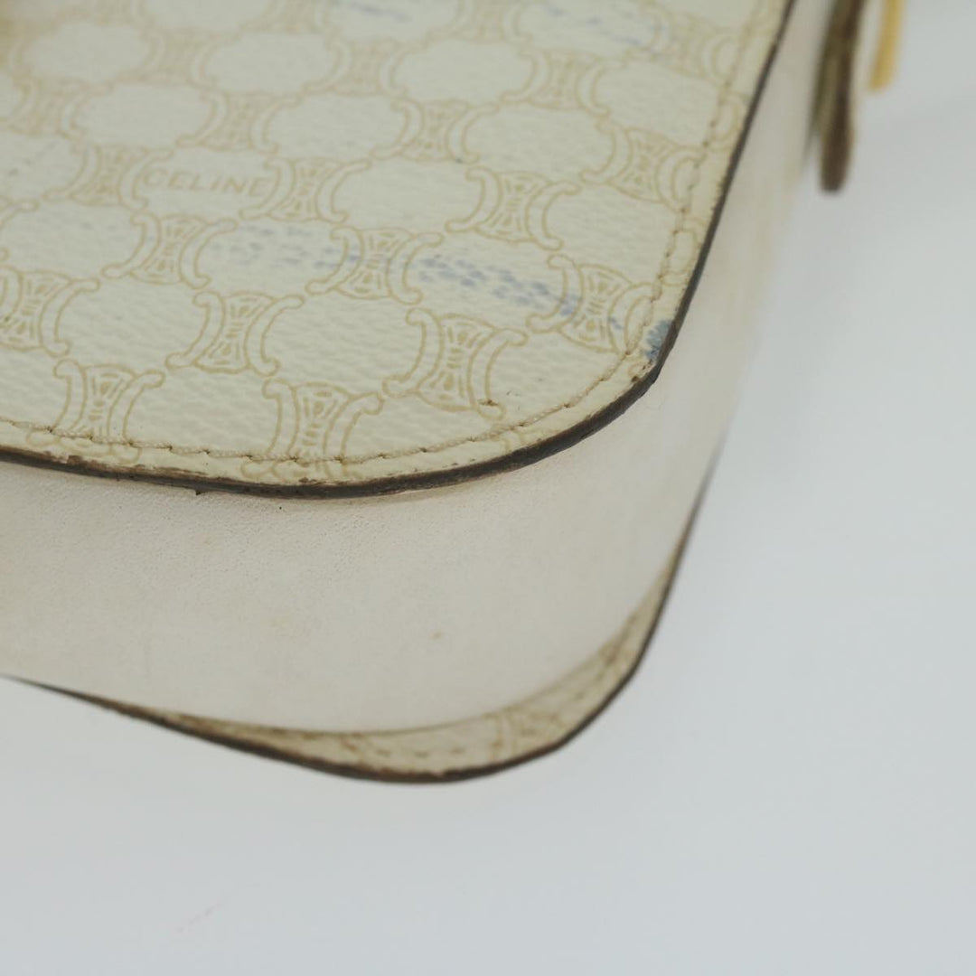 Celine Macadam Canvas Shoulder Bag PVC Leather Whe  62462