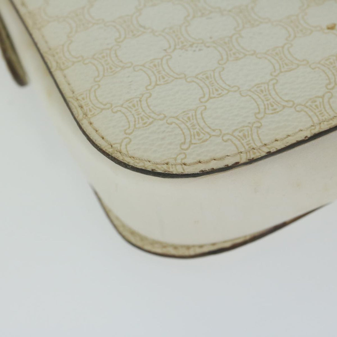 Celine Macadam Canvas Shoulder Bag PVC Leather Whe  62462