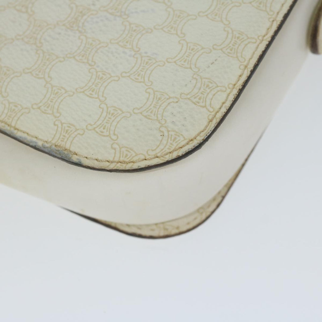 Celine Macadam Canvas Shoulder Bag PVC Leather Whe  62462