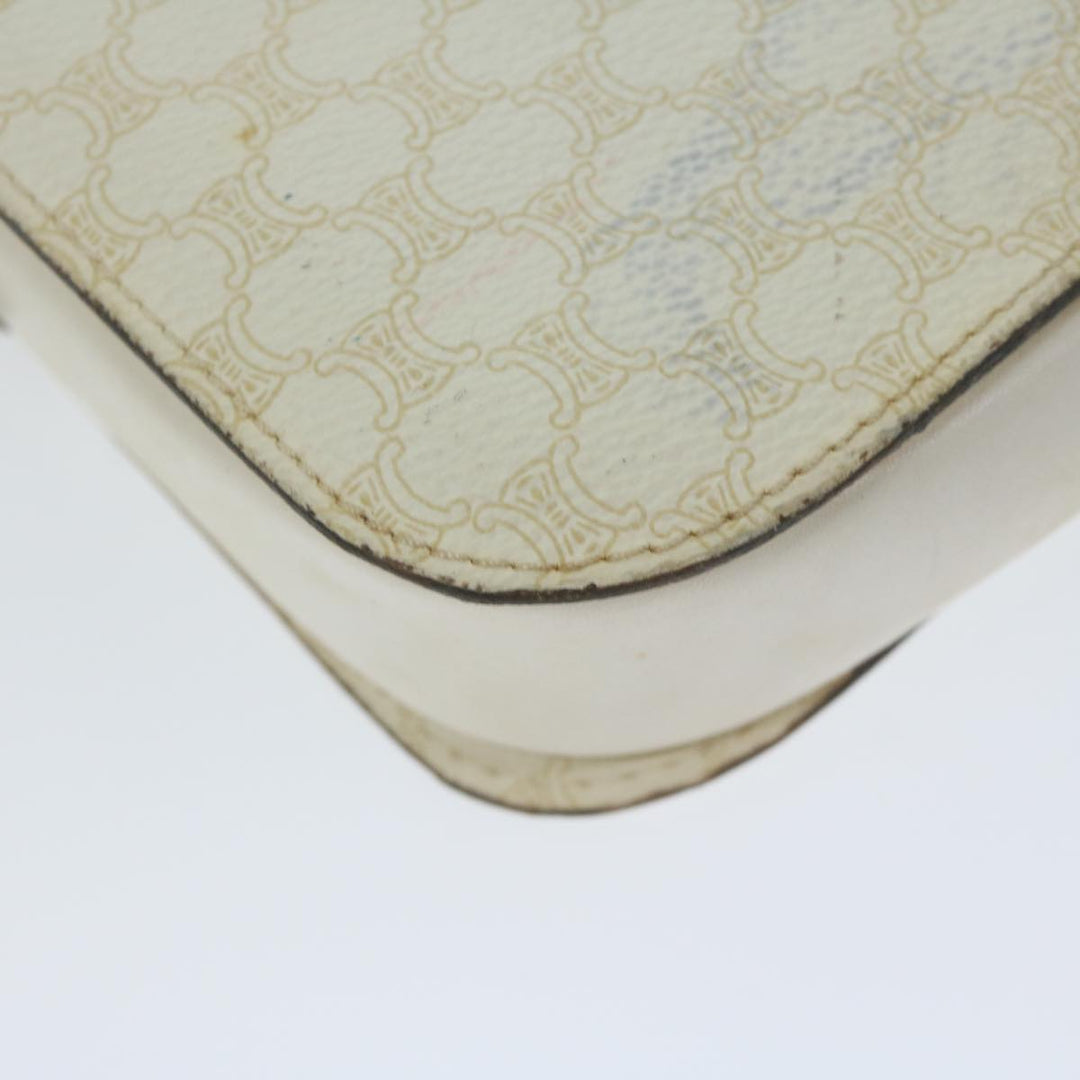 Celine Macadam Canvas Shoulder Bag PVC Leather Whe  62462