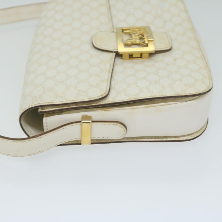 Celine Macadam Canvas Shoulder Bag PVC Leather Whe  62462