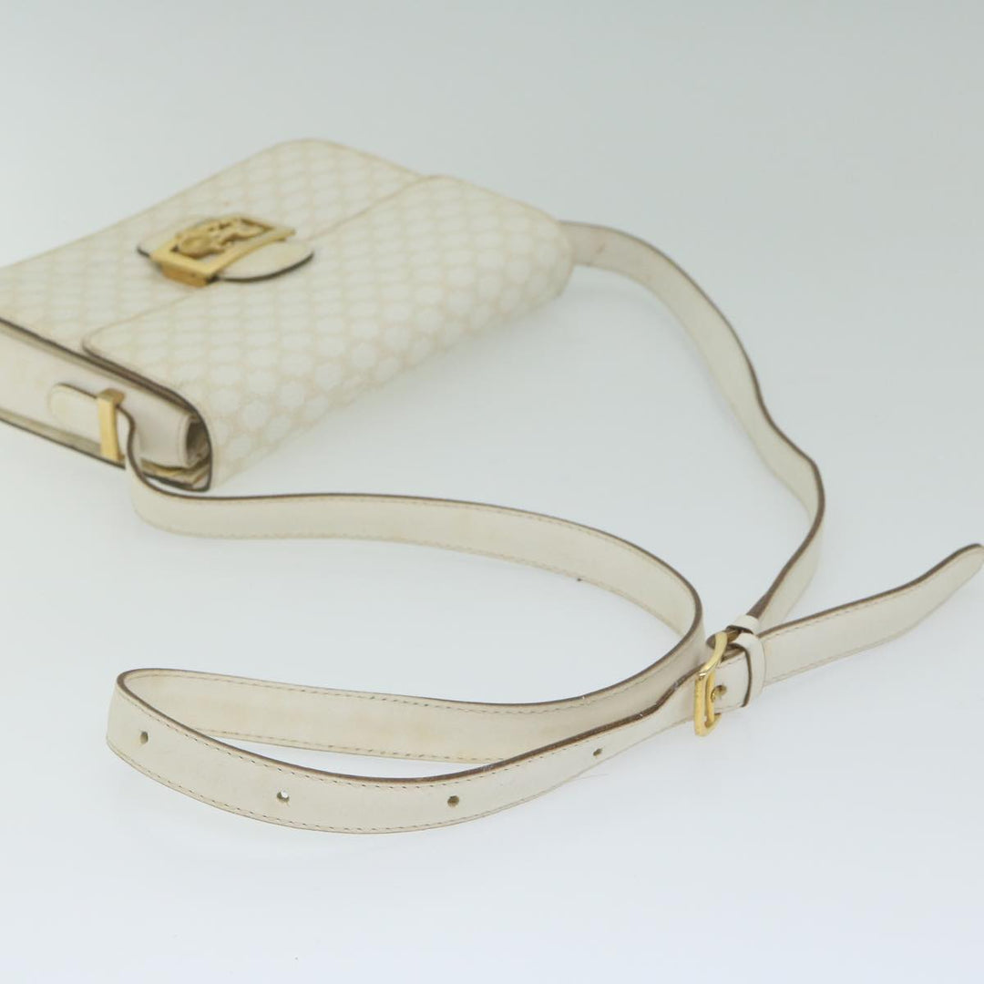 Celine Macadam Canvas Shoulder Bag PVC Leather Whe  62462