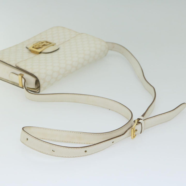 Celine Macadam Canvas Shoulder Bag PVC Leather Whe  62462