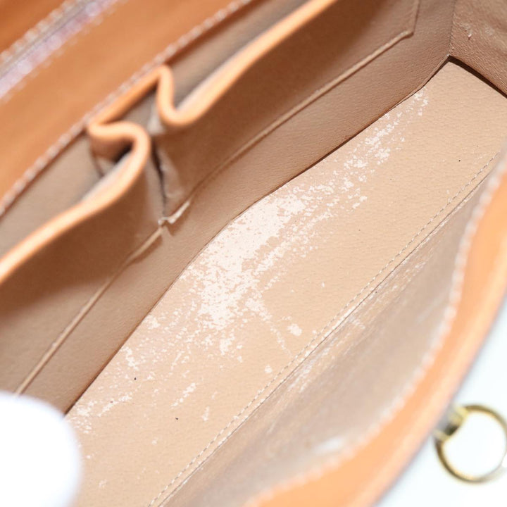 Celine Macadam Canvas Hand Bag PVC Leather 2way Brown  62493