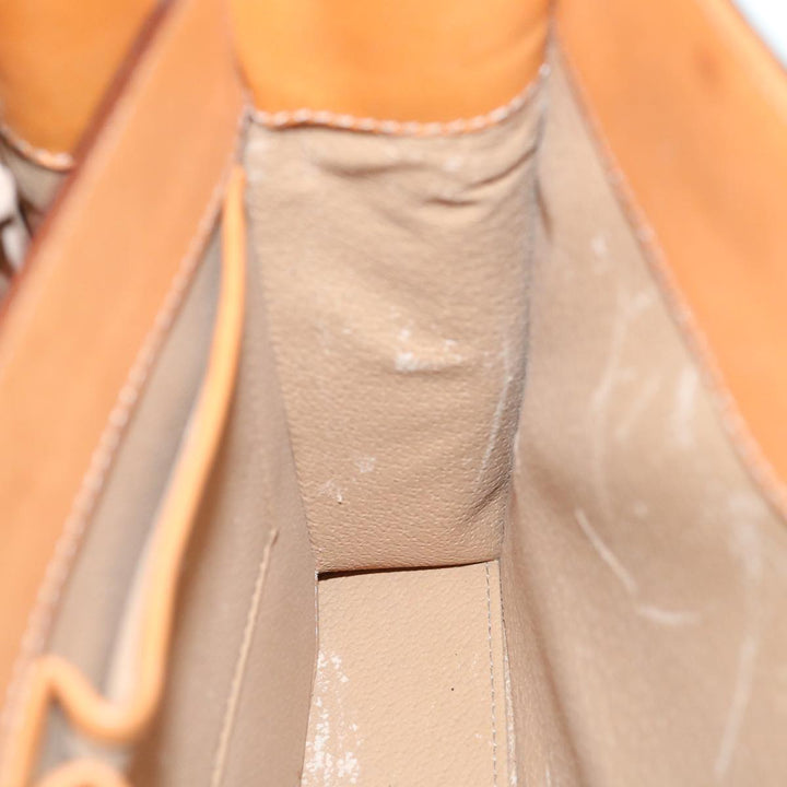 Celine Macadam Canvas Hand Bag PVC Leather 2way Brown  62493