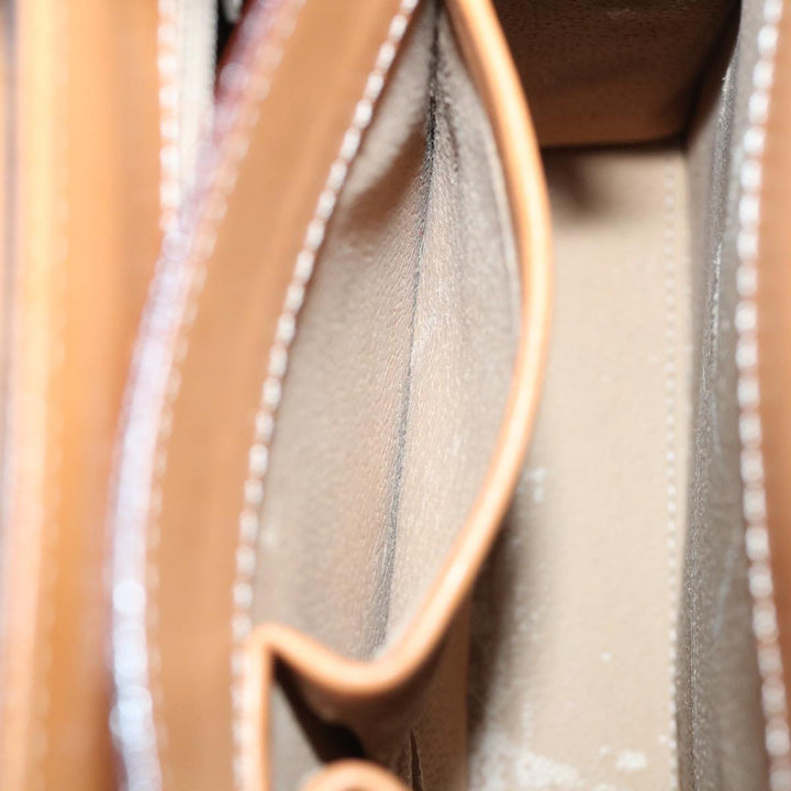 Celine Macadam Canvas Hand Bag PVC Leather 2way Brown  62493