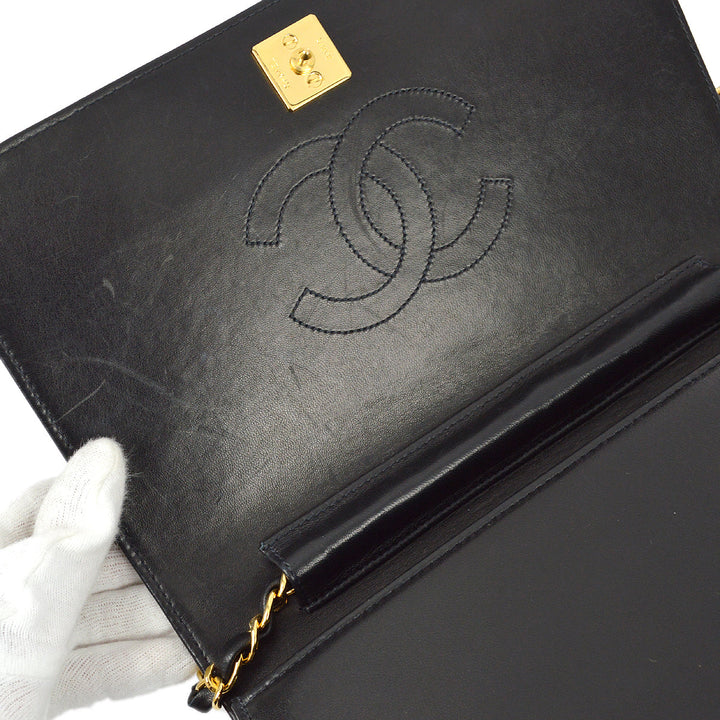 Top Quality Chanel 1997-1999 Lambskin Pushlock Small Full Flap Bag