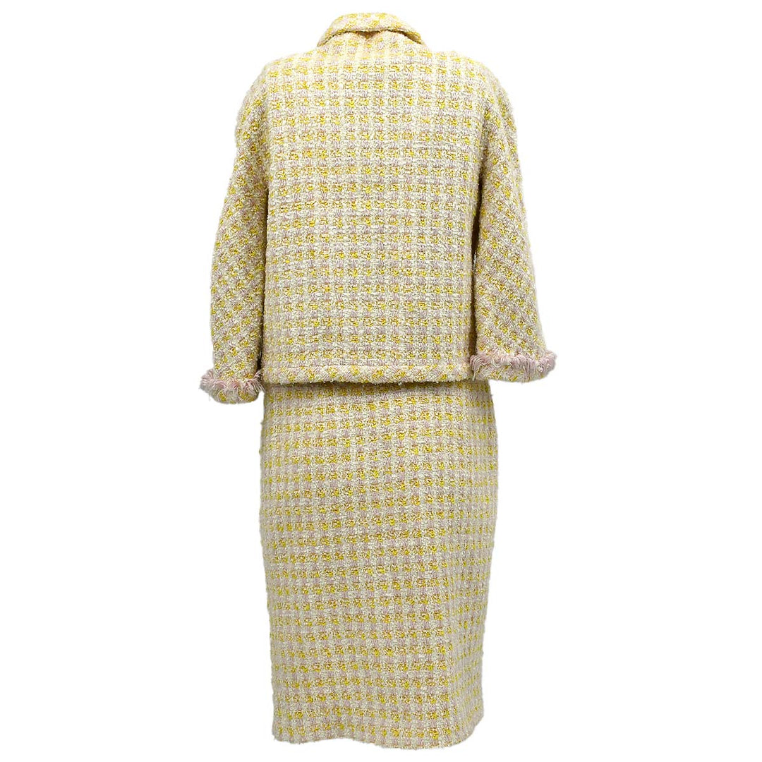 Top Quality Chanel Setup Suit Jacket Skirt Yellow 28 #42