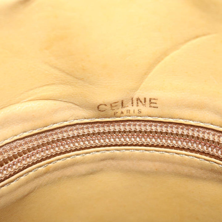 Celine Macadam Canvas Shoulder Bag PVC Leather Brown  62822