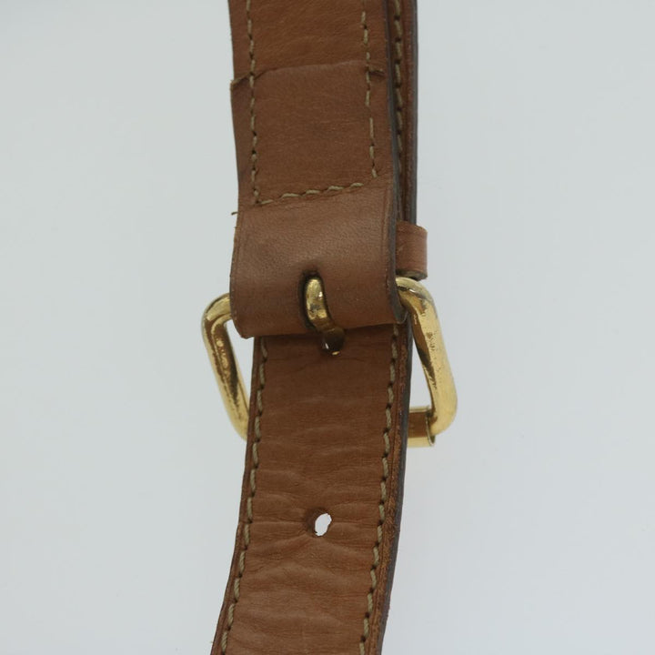 Celine Macadam Canvas Shoulder Bag PVC Leather Brown  62822